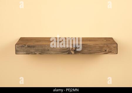 Wand-, Holz- Bücherregal, close-up Stockfoto
