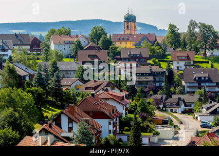 Mariä Himmelfahrt ist die Pfarrkirche St. Märgen im Schwarzwald. Stockfoto