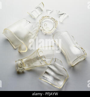 Zerbrochenes Glas-Flasche Stockfoto