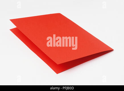 Blatt rot Papier, gefaltet Stockfoto