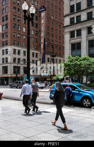 Cadillac Palace Theater, Downtown Chicago, West Randolph, North LaSalle Street. Stockfoto