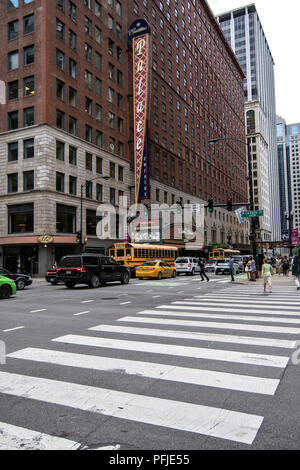 Cadillac Palace Theater, Downtown Chicago, West Randolph, North LaSalle Street. Stockfoto