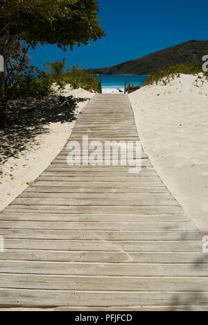 Puerto Rico Culebra Island, Spazierwege, die zu Playa Flamenco Beach Stockfoto