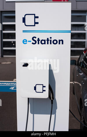 Ladestation für Elektrofahrzeuge Stockfoto