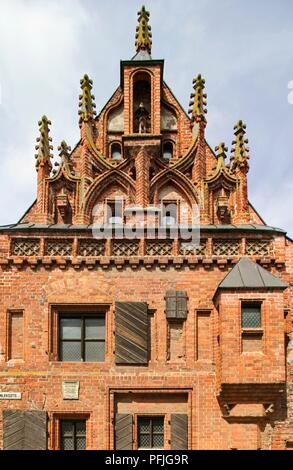 Litauen, Kaunas, Altstadt, Haus der Perkunas, Detail der Fassade Stockfoto