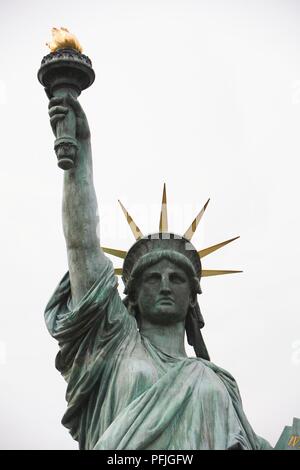 Japan, Tokyo, Odaiba, replica Freiheitsstatue Stockfoto