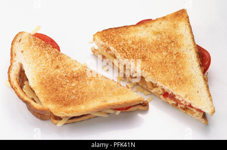 Käse und Tomaten-sandwich Stockfoto