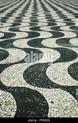 Brasilien, Amazonas, Manaus, Praca de Sao Sebastiao, wirbelnden Mosaik Fliesen pflastern Stockfoto
