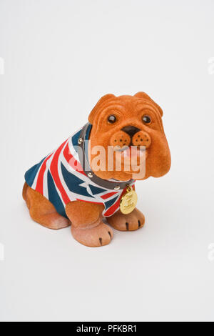 Nickend britische Bulldogge Souvenir Stockfoto