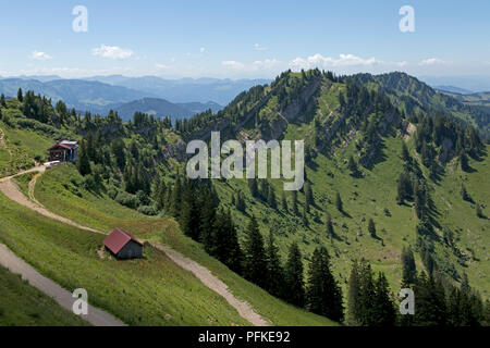Staufner Haus mit Seelekopf in der Nähe von Steibis, Hochgrat, Allgäu, Bayern, Deutschland Stockfoto