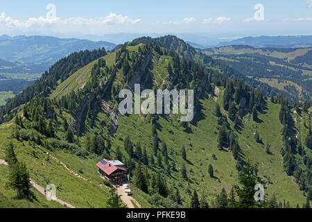 Staufner Haus mit Seelekopf in der Nähe von Steibis, Hochgrat, Allgäu, Bayern, Deutschland Stockfoto