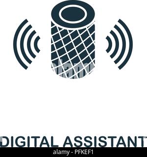 Digital Assistant kreative Symbol. Einfaches element Abbildung. Digital Assistant Konzept symbol Design von intelligenten Geräten. Kann für m verwendet werden. Stock Vektor