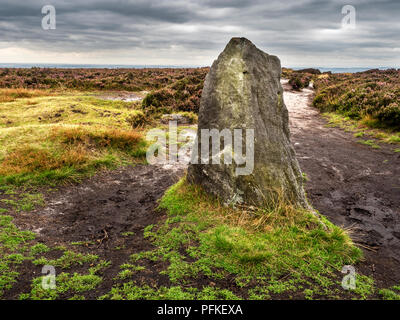 Zwölf Apostel Steinkreis Bronzezeit geplante Denkmal auf Burley Moor West Yorkshire England Stockfoto