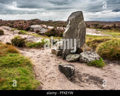 Zwölf Apostel Steinkreis Bronzezeit geplante Denkmal auf Burley Moor West Yorkshire England Stockfoto