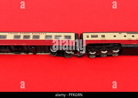 Märklin Trans Europa Express Modell-Eisenbahn-set Stockfoto