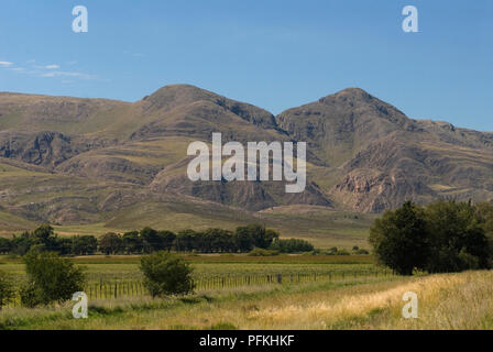 Argentinien, Las Pampas, Berge mit Blick auf die Sierra de La Ventana Stockfoto