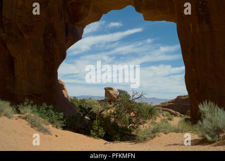 Pine Tree Arch, Arches-Nationalpark, Utah, USA Stockfoto