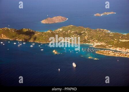St Barthelemy, Luftaufnahme Stockfoto