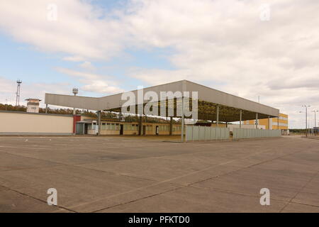 Ehemalige Grenzstation Marienborn bei Helmstedt zwischen West- und Ostdeutschland in Sachsen Anhalt. Heute Gedenkstätte der deutschen Teilung. Stockfoto