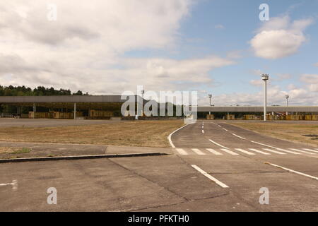 Ehemalige Grenzstation Marienborn bei Helmstedt zwischen West- und Ostdeutschland in Sachsen Anhalt. Heute Gedenkstätte der deutschen Teilung. Stockfoto