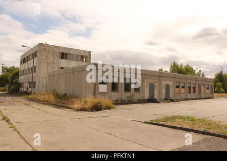 Ehemalige Grenzstation Marienborn bei Helmstedt zwischen West- und Ostdeutschland in Sachsen Anhalt. Heute Gedenkstätte der deutschen Teilung. Stockfoto