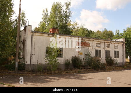 Ehemalige Grenzstation Marienborn bei Helmstedt zwischen West- und Ostdeutschland in Sachsen Anhalt. Heute Gedenkstätte der deutschen Teilung. Stockfoto