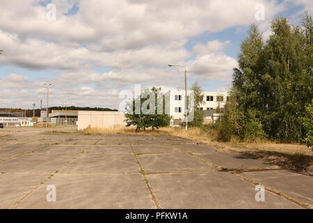 Ehemalige Grenzstation Marienborn bei Helmstedt zwischen West- und Ostdeutschland in Sachsen Anhalt. Heute Gedenkstätte der deutschen Teilung. Stockfoto