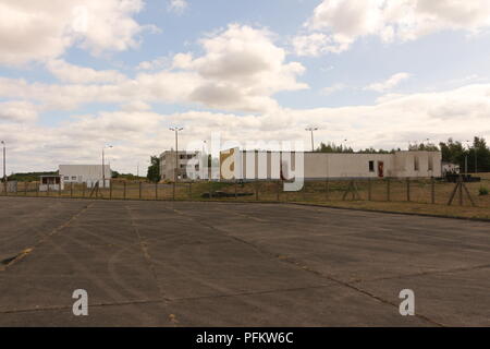 Ehemalige Grenzstation Marienborn bei Helmstedt zwischen West- und Ostdeutschland in Sachsen Anhalt. Heute Gedenkstätte der deutschen Teilung. Stockfoto