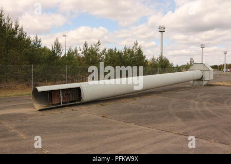 Ehemalige Grenzstation Marienborn bei Helmstedt zwischen West- und Ostdeutschland in Sachsen Anhalt. Heute Gedenkstätte der deutschen Teilung. Stockfoto