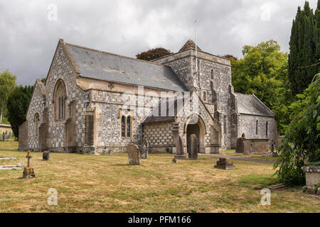 Die Pfarrkirche von St. Thomas A Becket, Tilshead, Wiltshire, England, Großbritannien Stockfoto