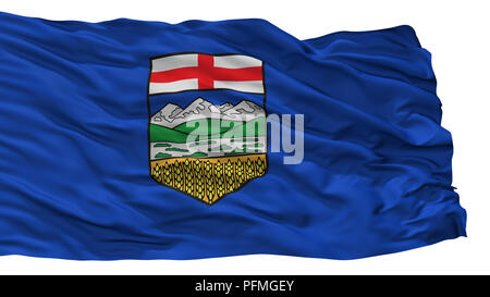 Flagge Alberta, Kanada, isoliert auf weißem Hintergrund Stockfoto