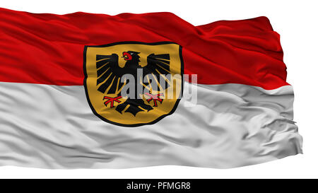 Dortmund City Flagge, Deutschland, isoliert auf weißem Hintergrund Stockfoto