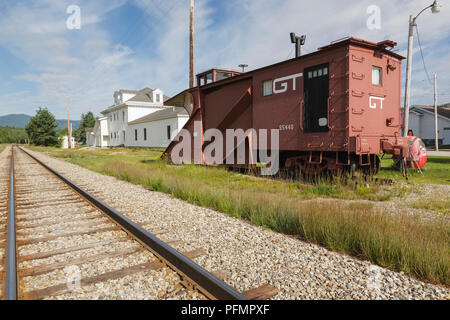 1951 Russell Schnee auf Anzeige an der Grand Trunk Railroad Museum in Gorham, New Hampshire Pflug. Stockfoto