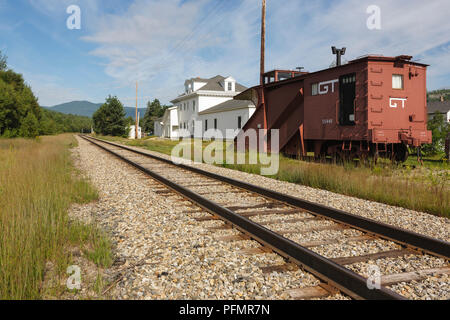 1951 Russell Schnee auf Anzeige an der Grand Trunk Railroad Museum in Gorham, New Hampshire Pflug. Stockfoto