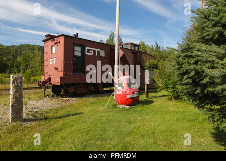 1951 Russell Schnee auf Anzeige an der Grand Trunk Railroad Museum in Gorham, New Hampshire Pflug. Stockfoto