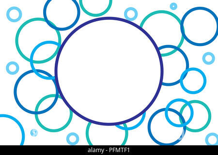 Zusammenfassung Hintergrund aus random blaue Kreise mit Center copyspace Stockfoto