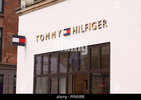 Kopenhagen, Dänemark - 26. Juni 2018: Tommy Hilfiger Storefront Stockfoto