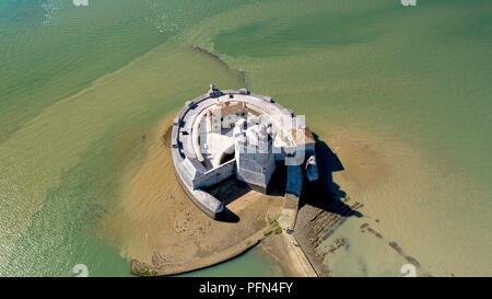 Luftaufnahmen von Fort Louvois in Charente Maritime Stockfoto