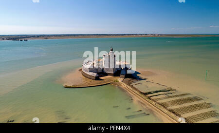 Luftaufnahmen von Fort Louvois in Charente Maritime Stockfoto