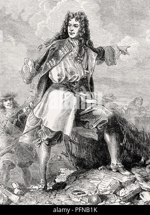 Vom britischen Schlachten onLouis François de Boufflers, Herzog von Boufflers, Graf von Cagny herum, 1644-1711, Marschall von Frankreich Land und Meer, von James Grant Stockfoto