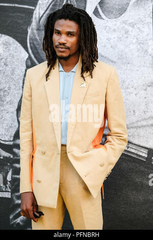 London, Großbritannien. 21 Aug, 2018. Sheldon Hirten bei der BRITISCHEN Premiere von YARDIE am Dienstag, 21. August 2018 im BFI Southbank, London statt. Im Bild: Sheldon Hirten. Credit: Julie Edwards/Alamy leben Nachrichten Stockfoto