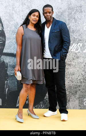 London, Großbritannien. 21 Aug, 2018. Adrian Lester und Lolita Chakrabarti bei der BRITISCHEN Premiere von YARDIE am Dienstag, 21. August 2018 im BFI Southbank, London statt. Bild: Adrian Lester, Lolita Chakrabarti. Credit: Julie Edwards/Alamy leben Nachrichten Stockfoto