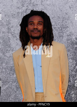 London, Großbritannien. 21 Aug, 2018. Sheldon Hirte die Teilnahme an der BRITISCHEN Premiere von YARDIE am BFI London South Bank 21 Auggust 2018 Credit: Peter Phillips/Alamy leben Nachrichten Stockfoto