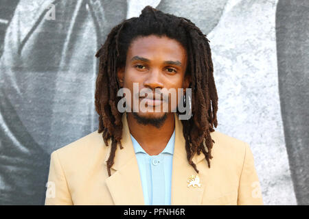 London, Großbritannien. 21 Aug, 2018. Sheldon Hirte, yardie-UK Premiere, BFI Southbank, London, UK. 21 Aug, 2018. Foto von Richard Goldschmidt Credit: Rich Gold/Alamy leben Nachrichten Stockfoto