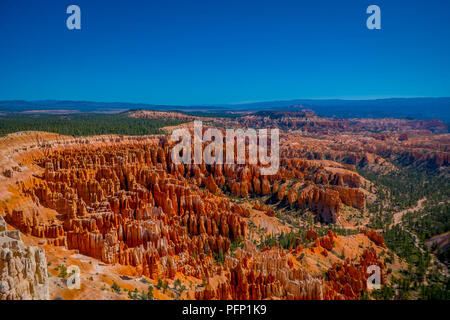 Super Aussicht auf Inspiration Point des Bryce Canyon National Park, Utah Stockfoto