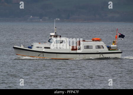 Grau Schwan, geglaubt, ein Ministerium der Verteidigung basieren in Faslane sein, Greenock während der Übung gemeinsame Krieger 18-1. Stockfoto