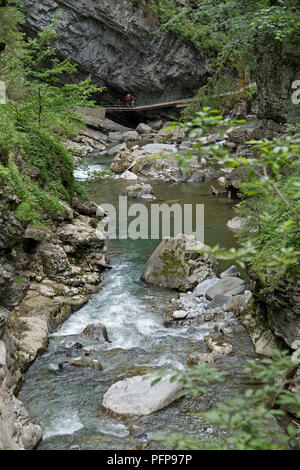 Breitachklamm (Breitach Klamm) in der Nähe von Oberstorf gegen, Allgäu, Bayern, Deutschland Stockfoto