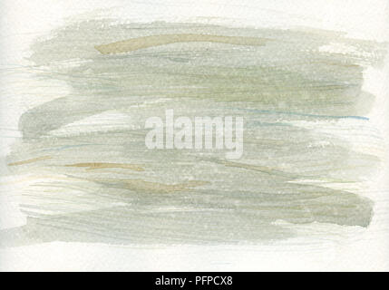 Aquarell Hintergrund Textur in gedeckten Grün- und Salbeigrün Farben. Stockfoto