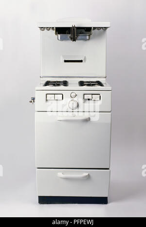 1950s weiß Gasherd Stockfoto