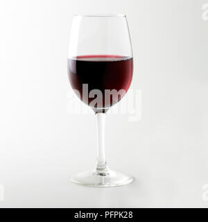 Glas Rotwein Stockfoto